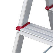 Стрем'янка з алюмінію, двостороння, 5 сходинок, висота 1100мм INTERTOOL LT-1105, фото 5