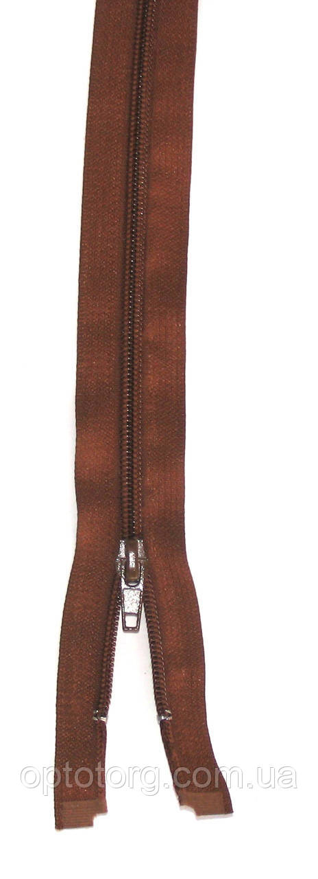 Спіральна блискавка Світло коричнева 70см Тип 5 роз'ємна з одним бігунком