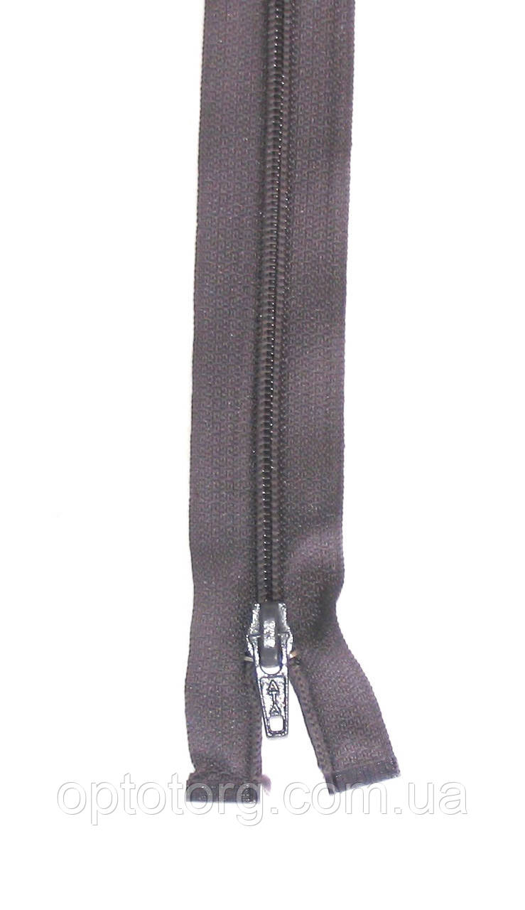 Спіральна блискавка Темно сіра 60см Тип 5 роз'ємна з одним бігунком