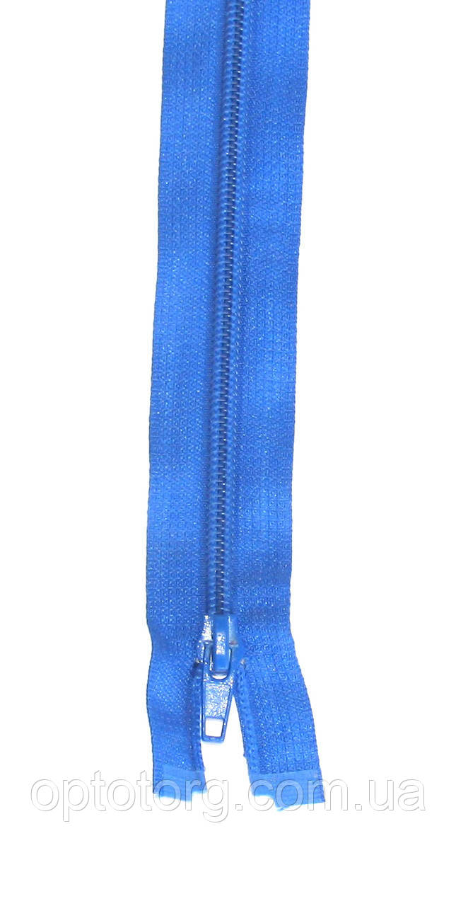 Спіральна блискавка Волошка 70см Тип 5 роз'ємна з одним бігунком