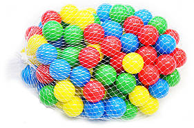 Кульки різнобарвні для сухого басейну 100 шт.