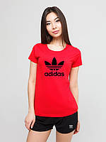 Женский комплект Adidas футболка+шорты, адидас