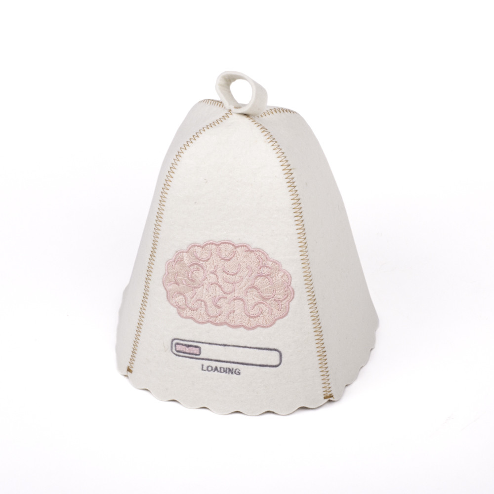 Шапка для сауни з вишивкою 'Винос мозку', Saunapro