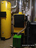 Смонтирована пеллетная горелка.