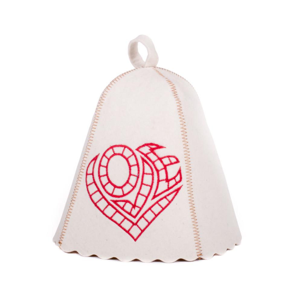 Шапка для сауни з вишивкою Love, Saunapro