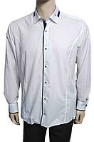 Рубашка "Pierre Martin". Біла. Приталена (довгий рукав)