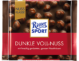 Шоколад Ritter Sport Dunkle Voll-Nuss, 100 гр.