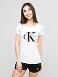 Жіночий спортивний костюм Calvin Klein футболка + шорти, кельвін кляйн, фото 3