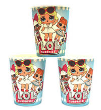 Склянки картонні одноразові для дитячого дня народження No 2" Ляльки L.O.L. (ЛОЛ) "