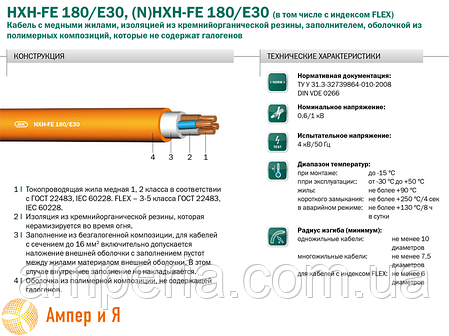 Кабель NHXH FE 180/E90 5х35, фото 3