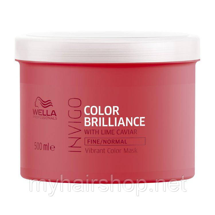 Маска для фарбованого нормального та тонкого волосся Wella Invigo Color Brilliance Mask Fine And Normal Hair 500 мл