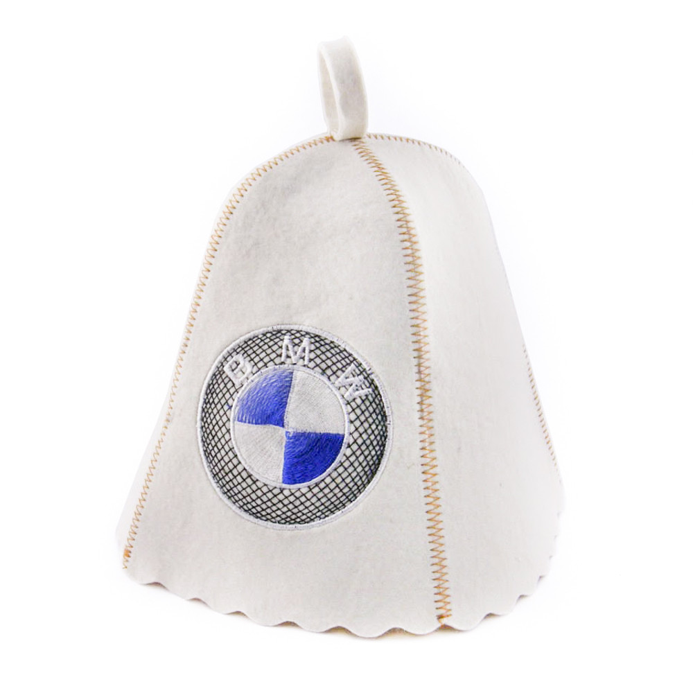 Шапка для сауни з вишивкою 'BMW  (БМВ)', Saunapro