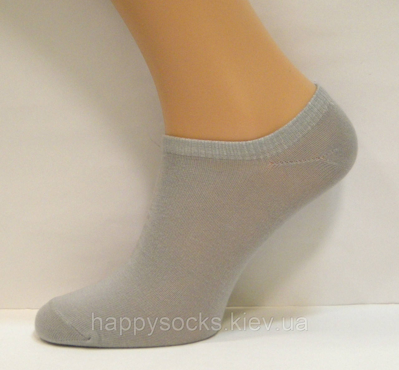 Низькі жіночі шкарпетки бавовняні сірого кольору