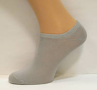 Низкие женские носки хлопковые серого цвета
