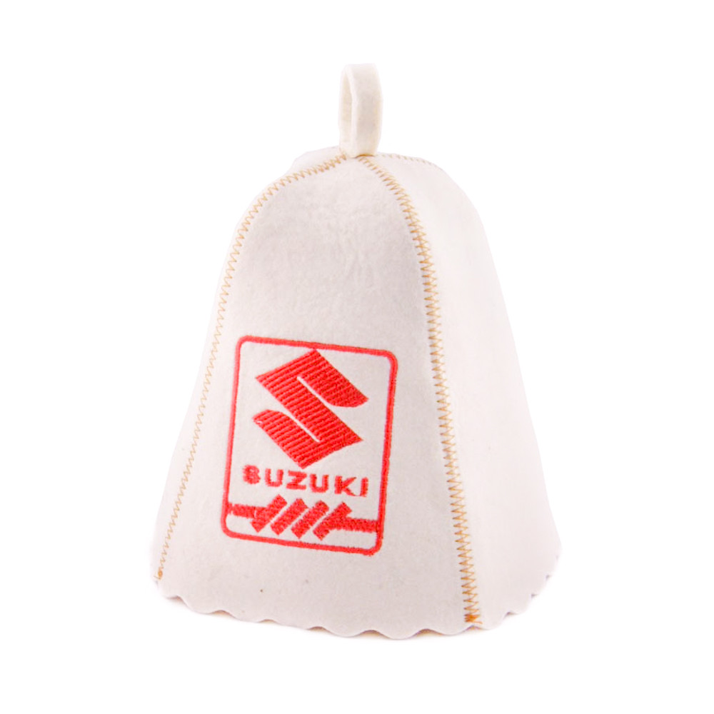 Шапка для сауни з вишивкою 'Suzuki (Сузукі)', Saunapro