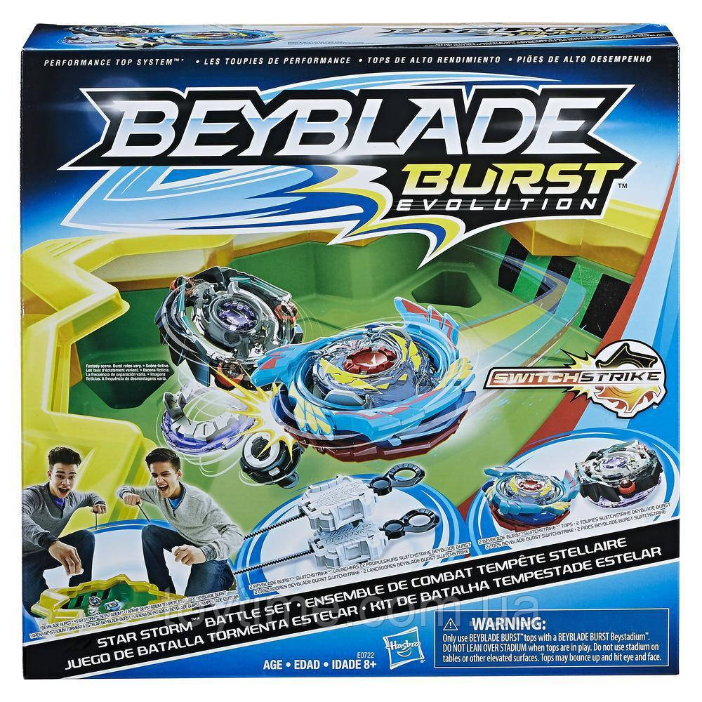 Набір пухирців Зірковий Шторм Beyblade Burst Evolution Star Storm Battle Set, Satomb S3, Valtryek V3