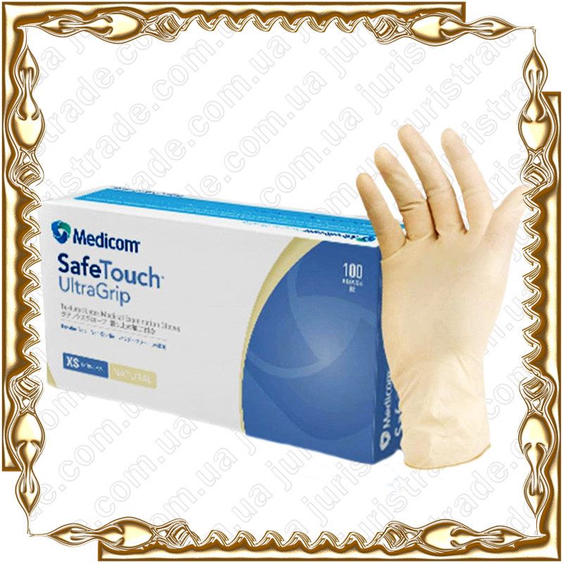 Перчатки медицинские, латексные Medicom Safe Touch E-series Latex Powdered 50 пар/уп. Размер M - фото 1 - id-p721562618