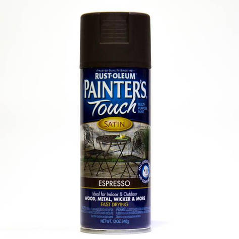 Фарба універсальна Painter's Touch, еспресо матова, аерозоль, 0,34 кг, фото 1