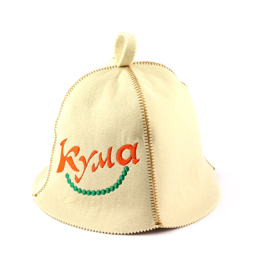Шапка для сауни (біла), Кума, штучне хутро, Saunapro