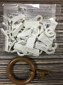 Крабик + гачок Білий (пластик) 20 шт.