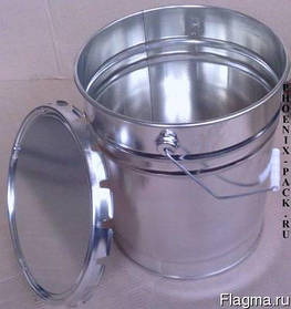 Відро металеве з кришкою під корону 20л