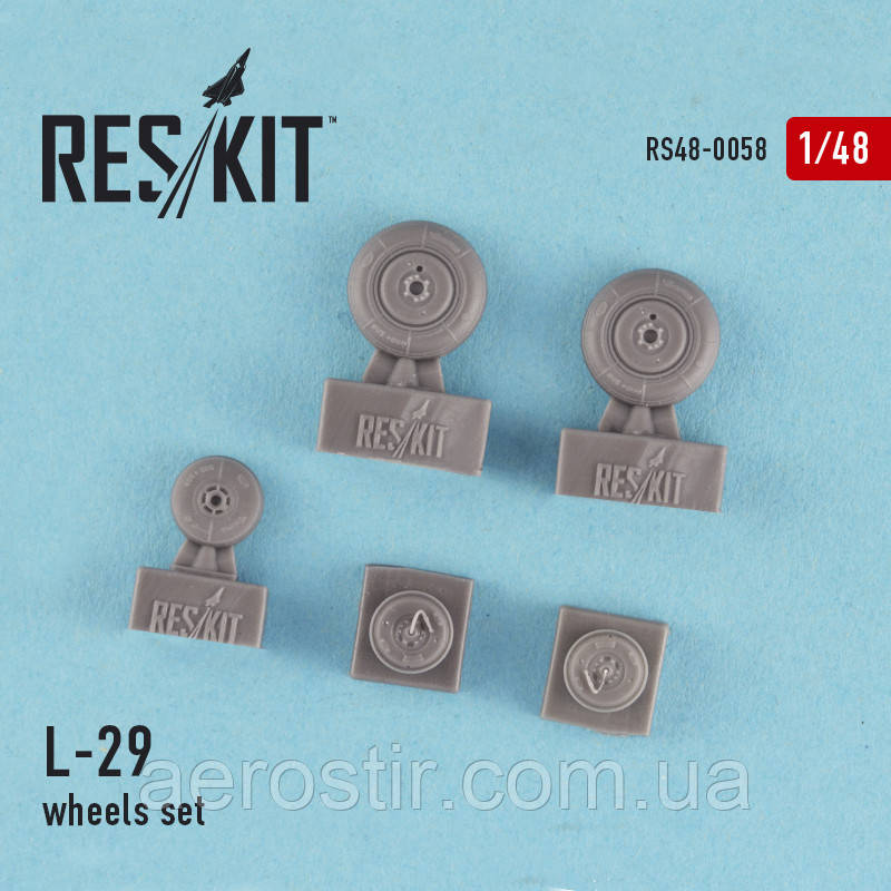 L-29 wheels set 1/48 RES/KIT 48-0058