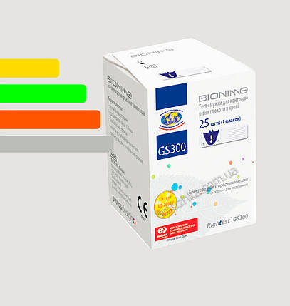 Тест смужки для глюкометра Біонайм GM110,GM300 - Bionime Rightest GS300 #25, фото 2