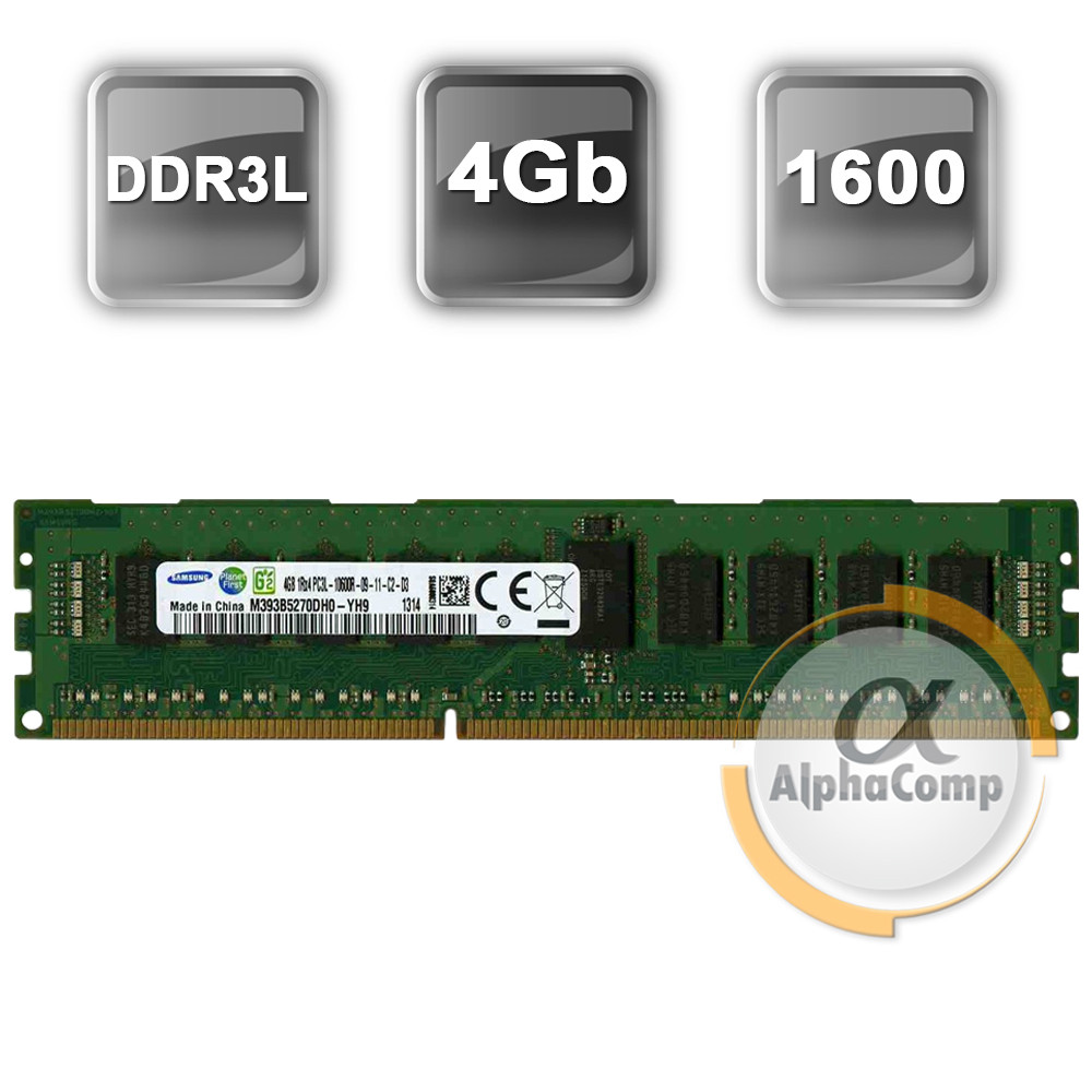 Модуль пам'яті DDR3 RDIMM 4Gb Samsung (M393B5270DH0-YK0) registered ECC 1600 БУ