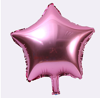 Шар звезда фольгированная, РОЗОВАЯ - 45 см (18 дюймов)