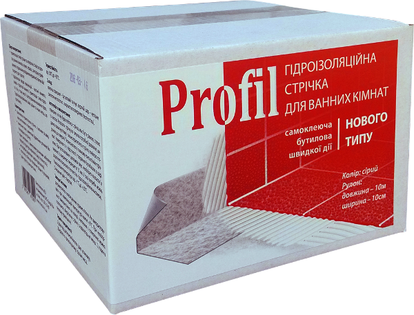 Гідроізоляційна стрічка бутилова Profil 100мм*10м, фото 1