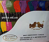 Нитки муліне кольорові хб набір (1 уп-100 штук), фото 2