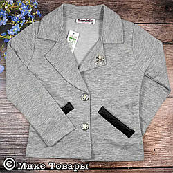 Сірі піджаки для дівчаток Розміри: 116,128,140,152,164 см (02332-2)