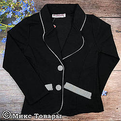 Піджаки чорного кольору для дівчат Розміри: 116,128,140,152,164 см (02331-2)