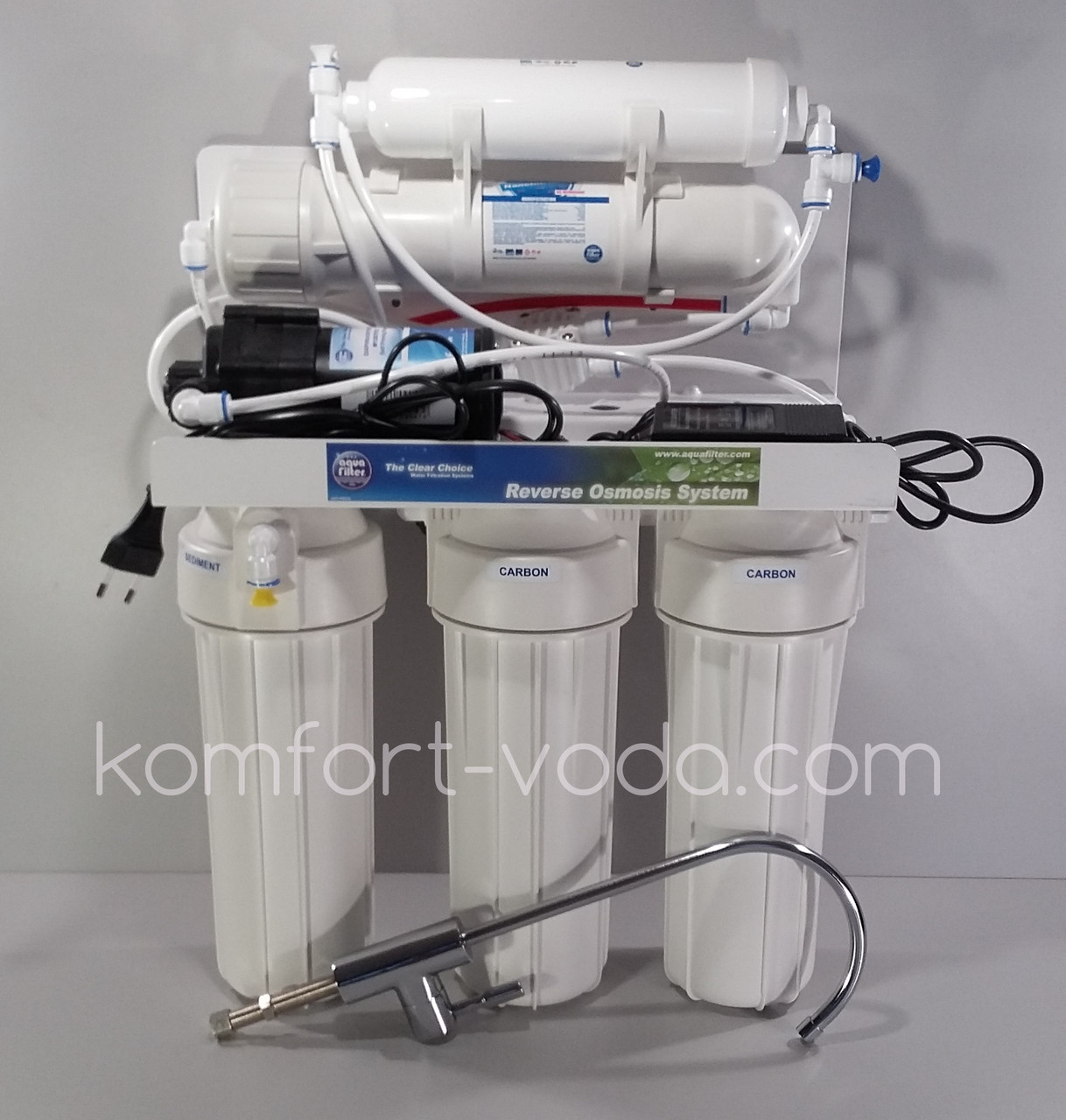 Система зворотного осмосу Aquafilter RP-RO5-75 з насосом