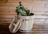 Запарник для віників дубовий 15 л із металевою вставкою hotdeal, фото 5