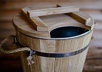 Запарник для віників дубовий 15 л із металевою вставкою hotdeal, фото 4