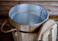 Запарник для віників дубовий 15 л із металевою вставкою hotdeal, фото 2