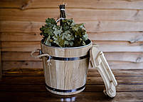 Запарник для віників дубовий 15 л із металевою вставкою hotdeal, фото 6