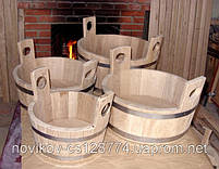 Шайка дубова для лазні та сауни 20 літрів hotdeal, фото 4