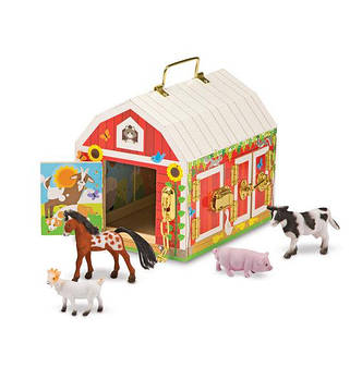 Будиночок — сарай із засувками та тваринами Melissa&Doug, фото 1