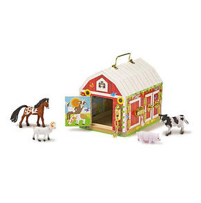 Будиночок — сарай із засувками та тваринами Melissa&Doug, фото 4