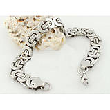 Чоловічий браслет з нержавіючої сталі срібло і золото (срібло), фото 3