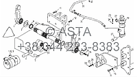 Вал и приводной механизм(с цилиндром) на YTO X704