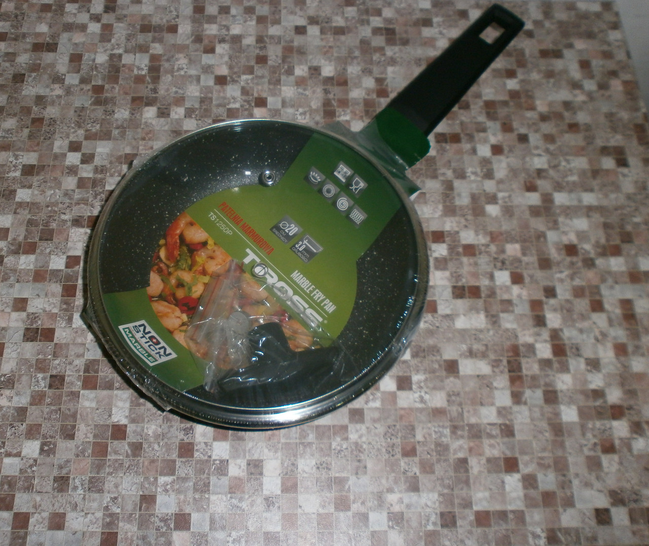 Нова мармурова сковорода з Європи 20 см Tiross TS1250P, фото 1