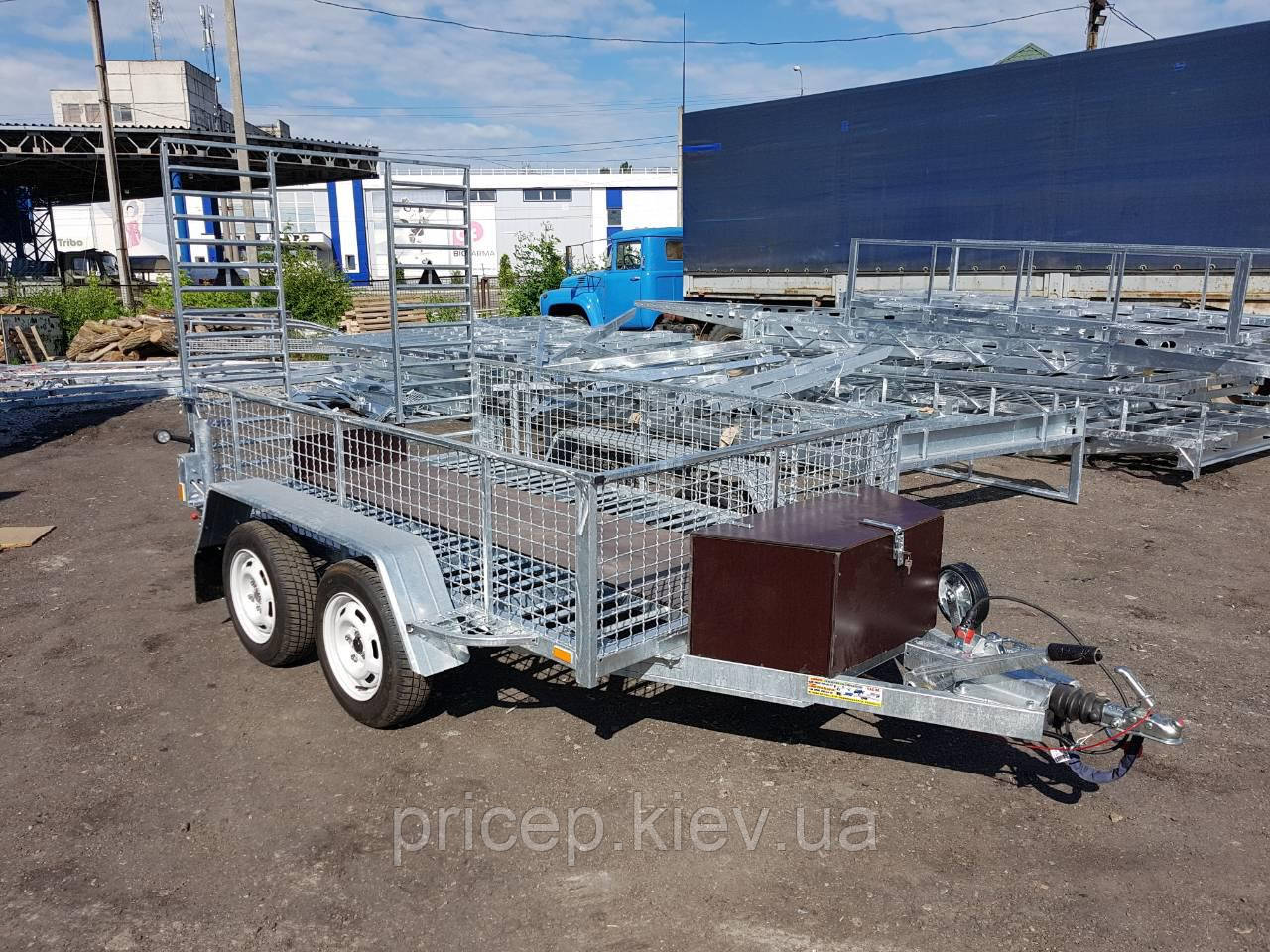 Причіп для квадроциклу 2,6 м х 1,5 м. Гальма. Цинк.