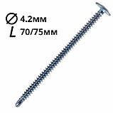 Саморіз пресшайба з буром 4,2х70 (250шт.), фото 2