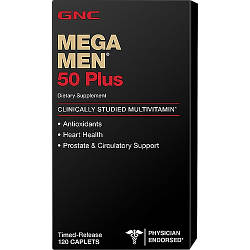 Вітаміни для чоловіків GNC Mega Men 50+ 120 caps