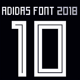 Нанесення номера та прізвища Adidas font 2018