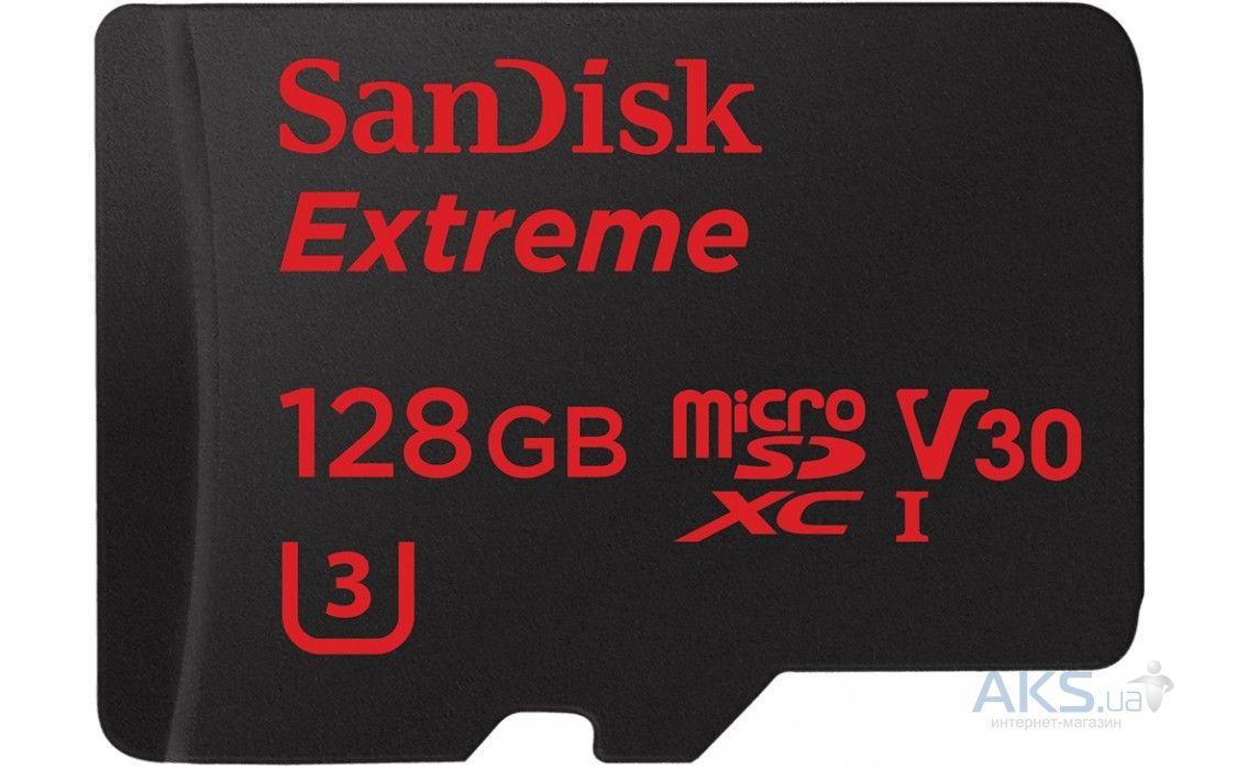 Карта памяти SanDisk microSDXC 128GB ExtremeAction A1 C10 V30 UHS-I U3 (SDSQXAF-128G-GN6AA) - фото 2 - id-p722056206
