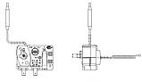 TBSB 70/105°C — Комбінований однофазний термостат, Ts=105°C, 2 капіляра — регулювальний і захисний, фото 3